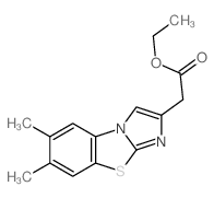 ethyl 2-(6,7-dimethylimidazo[2,1-b][1,3]benzothiazol-2-yl)acetate结构式