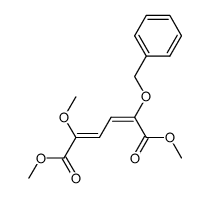 Dimethyl-(2E,4Z)-2-benzyloxy-5-methoxy-2,4-hexadiendioat Structure