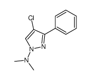 4-chloro-N,N-dimethyl-3-phenylpyrazol-1-amine结构式