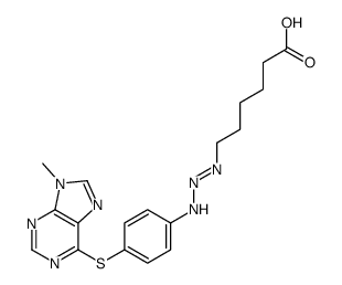 6-[[4-(9-methylpurin-6-yl)sulfanylanilino]diazenyl]hexanoic acid结构式