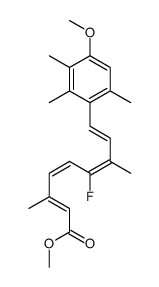 methyl (2Z,4Z,6E,8Z)-6-fluoro-9-(4-methoxy-2,3,6-trimethylphenyl)-3,7-dimethylnona-2,4,6,8-tetraenoate结构式