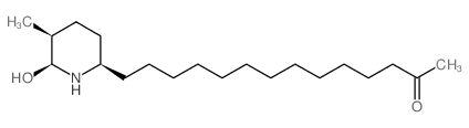 2-Tetradecanone,14-[(2R,5S,6S)-5-hydroxy-6-methyl-2-piperidinyl]- Structure