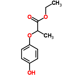 (R)-(+)-2-(4-羟基苯氧基)丙酸乙酯结构式