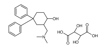 (2R,3R)-2,3-dihydroxybutanedioic acid,2-[(dimethylamino)methyl]-4,4-diphenylcyclohexan-1-ol Structure