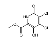 4,5-dichloro-3-hydroxy-6-oxo-1,6-dihydro-pyridine-2-carboxylic acid methyl ester结构式