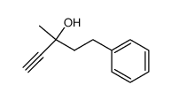 3-methyl-5-phenylpent-1-yne-3-ol结构式