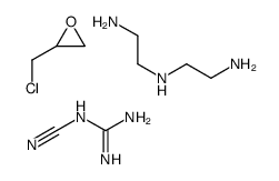 N'-(2-aminoethyl)ethane-1,2-diamine,2-(chloromethyl)oxirane,2-cyanoguanidine Structure