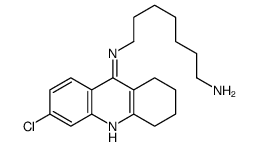 N'-(6-chloro-1,2,3,4-tetrahydroacridin-9-yl)heptane-1,7-diamine结构式
