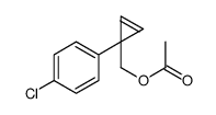 [1-(4-chlorophenyl)cycloprop-2-en-1-yl]methyl acetate结构式