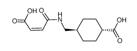 trans-4-([(2Z)-3-carboxyprop-2-enoyl]aminolmethyl)cyclohexanecarboxylic acid结构式