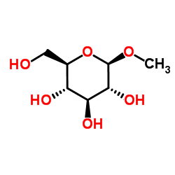 甲基-β-D-吡喃葡萄糖苷半水合物结构式