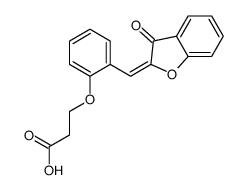 3-[2-[(E)-(3-oxo-1-benzofuran-2-ylidene)methyl]phenoxy]propanoic acid结构式
