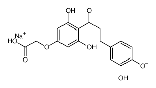 sodium,2-[4-[3-(3,4-dihydroxyphenyl)propanoyl]-3,5-dihydroxyphenoxy]acetate Structure