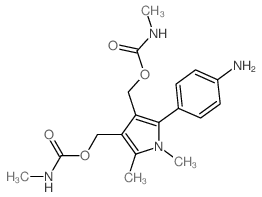 1H-Pyrrole-3,4-dimethanol,2-(4-aminophenyl)-1,5-dimethyl-, bis(methylcarbamate) (ester) (9CI) Structure