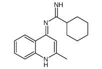 N-(cyclohexylcarbonimidoyl)-2-methylquinolin-4-amine结构式