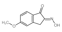 (2Z)-2-hydroxyimino-5-methoxy-3H-inden-1-one结构式