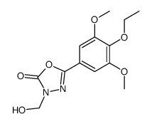 1,3,4-Oxadiazol-2(3H)-one, 5-(4-ethoxy-3,5-dimethoxyphenyl)-3-(hydroxy methyl)-结构式