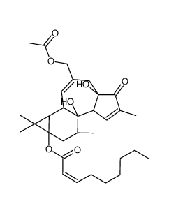 12-Deoxyphorbol-13-nonenoate-20-acetate Structure