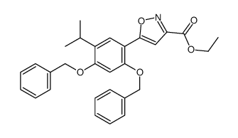 5-(2,4-双(苄氧基)-5-异丙基苯基)异噁唑-3-羧酸乙酯结构式