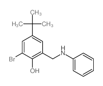 2-(anilinomethyl)-6-bromo-4-tert-butyl-phenol结构式