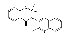 2,2-dimethyl-3-(2-methylquinolin-3-yl)-2,3-dihydro-4H-benzo[e][1,3]oxazin-4-one结构式