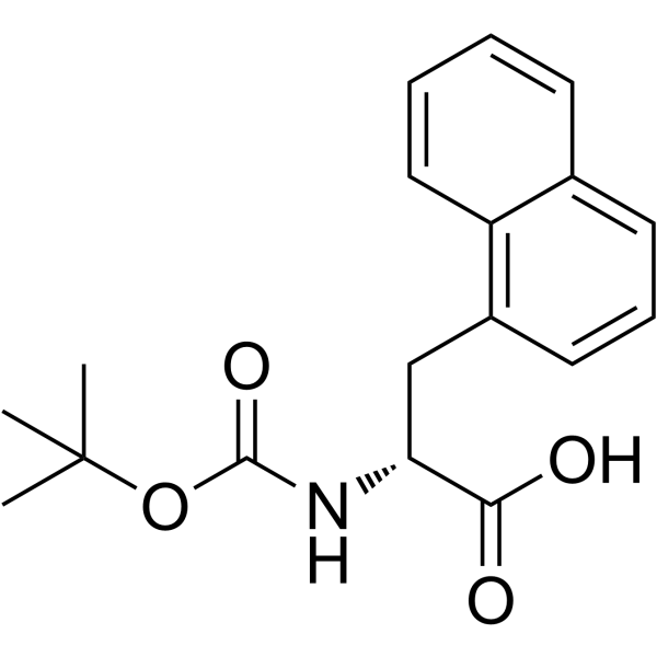 Boc-3-(1-萘基)-D-丙氨酸结构式