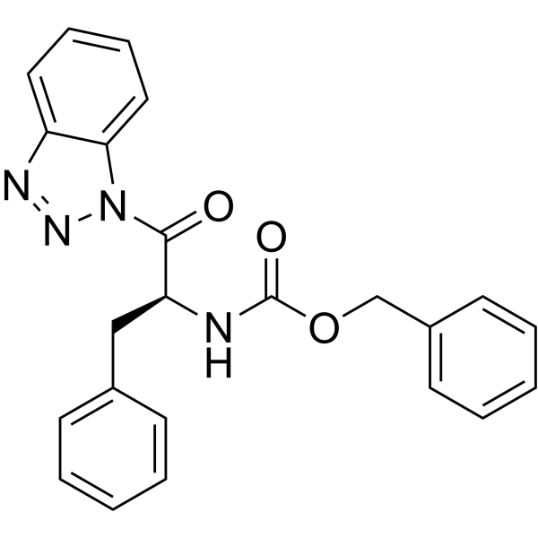 (S)-Benzyl 1-(1H-benzo[d][1,2,3]triazol-1-yl)-1-oxo-3-phenylpropan-2-ylcarbamate结构式