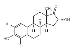 2,4-Dibromo-16a-hydroxyestrone结构式