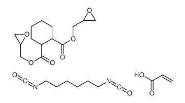 bis(oxiran-2-ylmethyl) cyclohexane-1,2-dicarboxylate,1,6-diisocyanatohexane,prop-2-enoic acid Structure