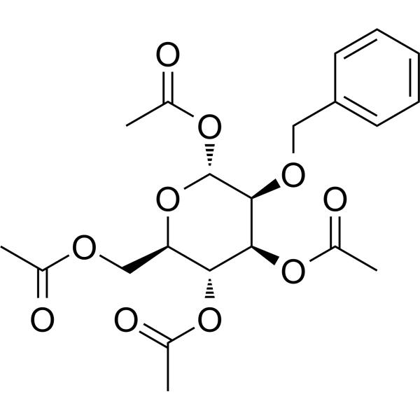 2-O-苄基-1,3,4,6-四-O-乙酰基-α-D-甘露糖苷结构式