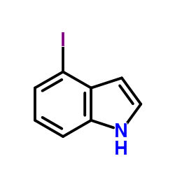 4-碘-1H-吲哚结构式