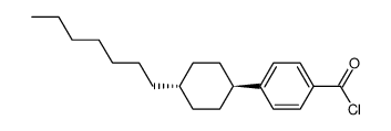 trans-4-(4-Heptylcyclohexyl)benzoesaeurechlorid Structure