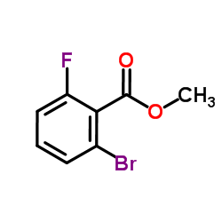 2-溴-6-氟苯甲酸甲酯结构式