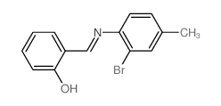 Phenol,2-[[(2-bromo-4-methylphenyl)imino]methyl]-结构式