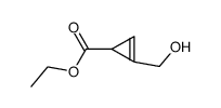ethyl 2-(hydroxymethyl)cycloprop-2-ene-1-carboxylate结构式