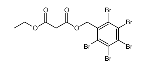 pentabromobenzyl ester of ethoxycarbonylacetic acid结构式