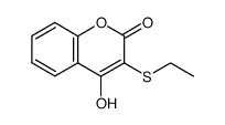 3-(ethylthio)-4-hydroxy-2H-chromen-2-one Structure