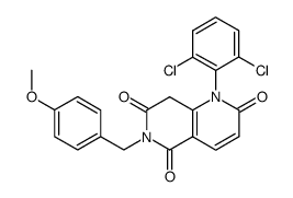 1-(2,6-dichlorophenyl)-6-(4-methoxybenzyl)-1,6-naphthyridone-2,5,7-(1H,6H,8H)-trione Structure