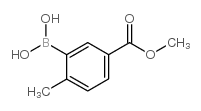 5-甲氧甲酰基-2-甲基苯硼酸结构式