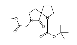 1-[(1,1-二甲基乙氧基)羰基]-6-氧代-1,7-二氮杂螺[4.4]壬烷-7-乙酸甲酯结构式