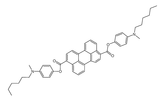 bis[4-[hexyl(methyl)amino]phenyl] perylene-3,9-dicarboxylate Structure