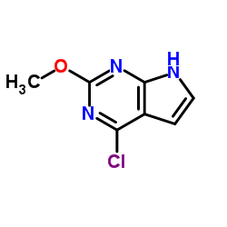 6-氯-2-甲氧基-7-脱氮嘌呤结构式