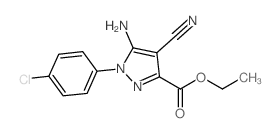 5-氨基-1-(4-氯苯基)-4-氰基吡唑-3-羧酸乙酯结构式
