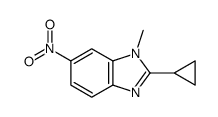 2-cyclopropyl-1-methyl-6-nitrobenzimidazole结构式