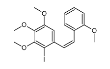 4-iodo-1,2,3-trimethoxy-5-[2-(2-methoxyphenyl)ethenyl]benzene结构式
