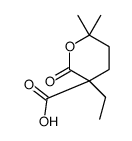 3-ethyl-6,6-dimethyl-2-oxooxane-3-carboxylic acid结构式