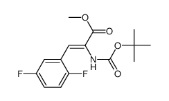 2-tert-butoxycarbonylamino-3-(2,5-difluorophenyl)-acrylic acid methyl ester结构式
