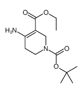 1-叔丁基 3-乙基 4-氨基-5,6-二氢吡啶-1,3(2H)-二羧酸酯结构式