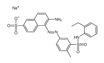 sodium 6-amino-5-[[3-[[(2-ethylphenyl)amino]sulphonyl]-4-methylphenyl]azo]naphthalene-2-sulphonate Structure