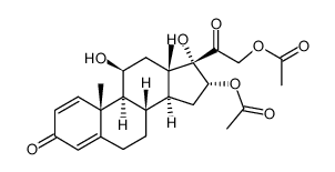 16α,21-diacetoxy-11β,17-dihydroxy-pregna-1,4-diene-3,20-dione结构式
